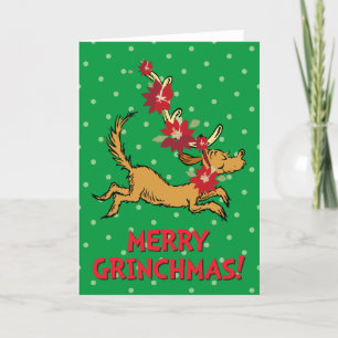 Grinch Max Kerst Poinsettia Feestdagen Kaart
