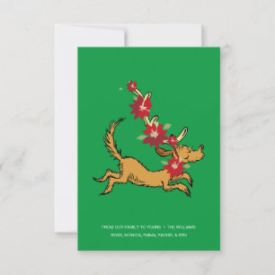Grinch Max Kerst Poinsettia Kaart