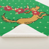 Grinch | Max Kerst Poinsettia Sherpa Deken (3/4)