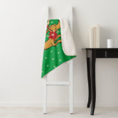 Grinch | Max Kerst Poinsettia Sherpa Deken (In situ)