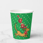 Grinch | Max Kerst Pointsettia Papieren Bekers (Achterkant)