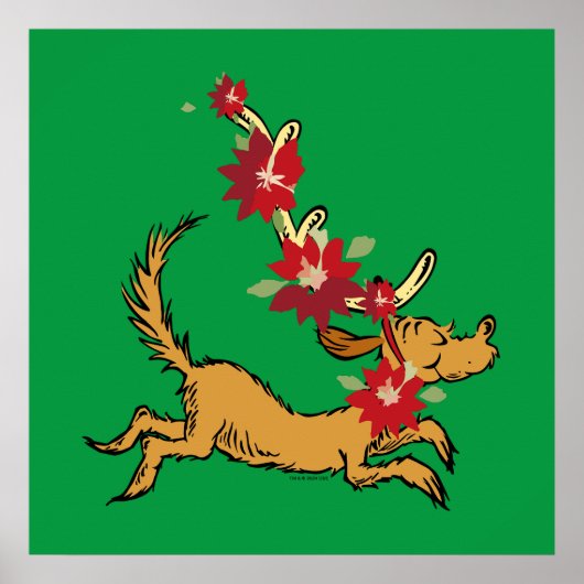 Grinch | Max Kerst Pointsettia Poster (Voorkant)