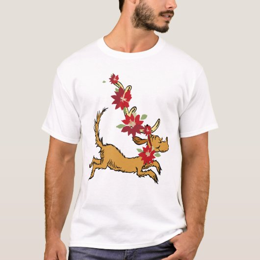 Grinch | Max Kerst Pointsettia T-shirt (Voorkant)