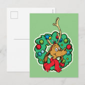 Grinch | Max Kerstkrans Briefkaart (Voorkant / Achterkant)