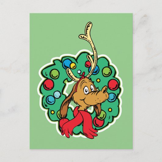 Grinch | Max Kerstkrans Briefkaart (Voorkant)