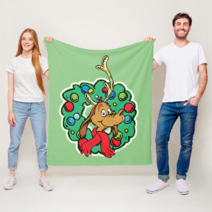 Grinch Max Kerstkrans Fleece Deken