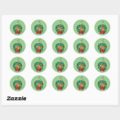 Grinch | Max Kerstkrans Ronde Sticker (Vel)