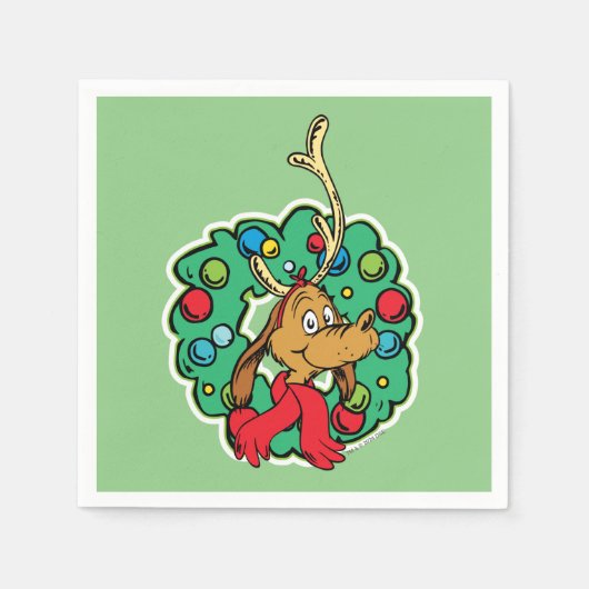Grinch | Max Kerstkrans Servet (Voorkant)