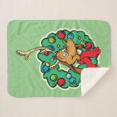 Grinch | Max Kerstkrans Sherpa Deken (Voorkant (horizontaal))