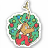 Grinch | Max Kerstkrans Sticker (Voorkant)