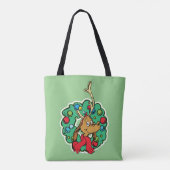 Grinch | Max Kerstkrans Tote Bag (Achterkant)