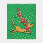 Grinch | Max Kerstster Poinsettia Fleece Deken (Voorkant)