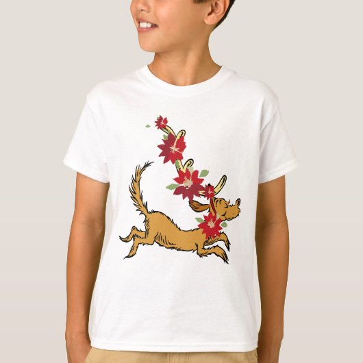 Grinch | Max Kerstster Poinsettia T-shirt (Voorkant)