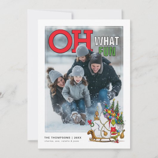 Grinch & Max Personalized Photo Holiday Card Feestdagenkaart (Voorkant)