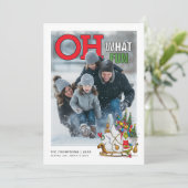 Grinch & Max Personalized Photo Holiday Card Feestdagenkaart (Staand voorkant)