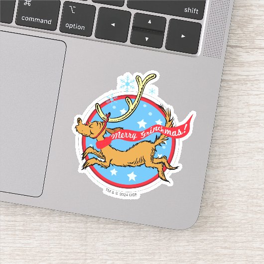 Grinch | Max Prettig Grinchfeest! Sticker (Detail)