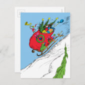 Grinch & Max Runaway Sleigh Briefkaart (Voorkant / Achterkant)