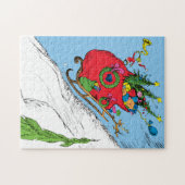 Grinch & Max Weglopende slee Legpuzzel (Horizontaal)