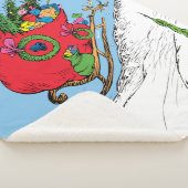 Grinch & Max Weglopende slee Sherpa Deken (3/4)