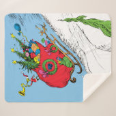 Grinch & Max Weglopende slee Sherpa Deken (Voorkant (horizontaal))