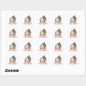 Grinch & Max Wegvliegende slee Vierkante Sticker (Vel)