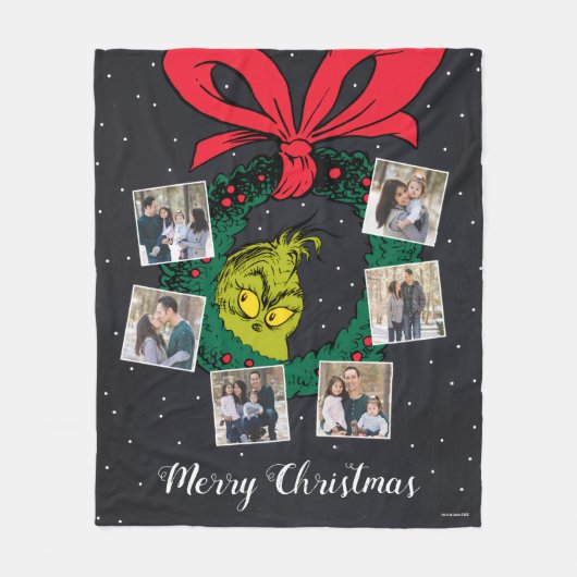 Grinch Merry Grinchmas Family Photo Christmas Flee Fleece Deken (Voorkant)