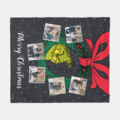 Grinch Merry Grinchmas Family Photo Christmas Flee Fleece Deken (Voorkant (Horizontaal))