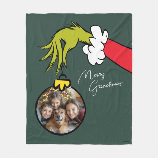 Grinch Merry Grinchmas Family Photo Christmas Flee Fleece Deken (Voorkant)