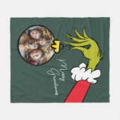 Grinch Merry Grinchmas Family Photo Christmas Flee Fleece Deken (Voorkant (Horizontaal))