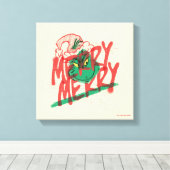 Grinch | Merry Merry Grunge Grafisch Canvas Afdruk (Insitu (Houten vloer))