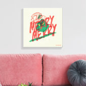 Grinch | Merry Merry Grunge Grafisch Canvas Afdruk (Insitu (Woonkamer))