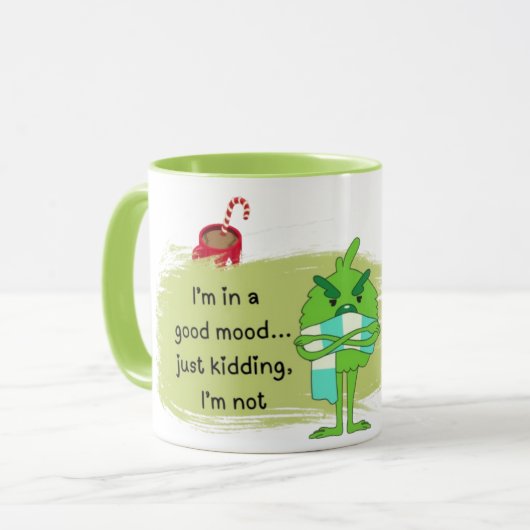 Grinch Mischief Coffee Mok - Een slok van plezier (Voorkant links)