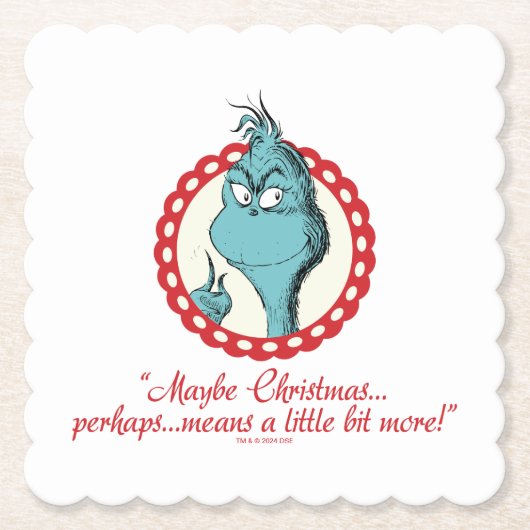 Grinch | Misschien Kerstmis… Kartonnen Onderzetters (Voorkant)