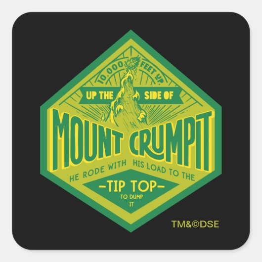 Grinch | Mount Crumpit Vierkante Sticker (Voorkant)