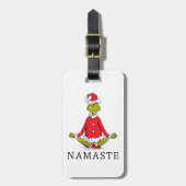Grinch | Namaste Kerstman Bagagelabel (Voorkant verticaal)