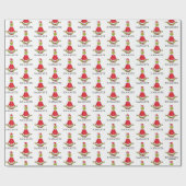 Grinch | Namaste Kerstman Cadeaupapier (Vlak)