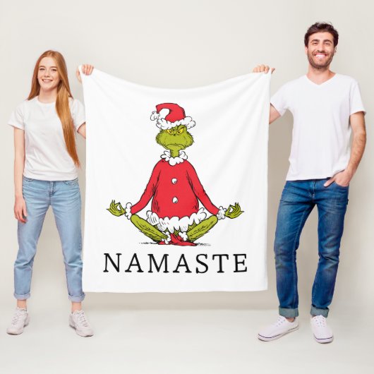 Grinch | Namaste Kerstman Fleece Deken (In situ)