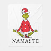 Grinch | Namaste Kerstman Fleece Deken (Voorkant)