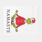 Grinch | Namaste Kerstman Fleece Deken (Voorkant (Horizontaal))