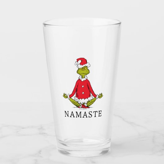 Grinch | Namaste Kerstman Glas (Voorkant)
