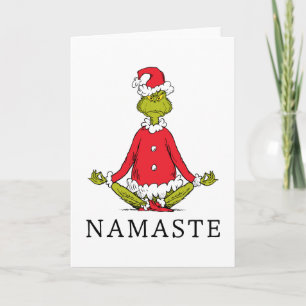 Grinch Namaste Kerstman Kaart
