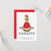 Grinch | Namaste Kerstman Kaart (Voorkant / Achterkant in situ)