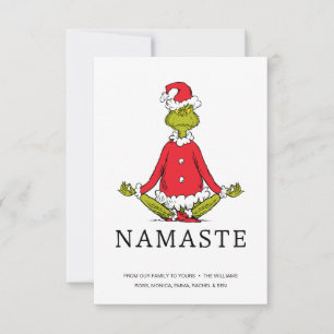 Grinch Namaste Kerstman Kaart