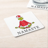 Grinch | Namaste Kerstman Kartonnen Onderzetters (Schuin)