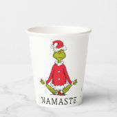 Grinch | Namaste Kerstman Papieren Bekers (Achterkant)