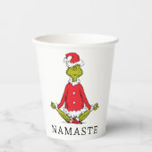 Grinch | Namaste Kerstman Papieren Bekers (Voorkant)