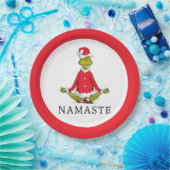 Grinch | Namaste Kerstman Papieren Bordje (Feest)