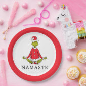 Grinch | Namaste Kerstman Papieren Bordje (Feest)