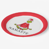 Grinch | Namaste Kerstman Papieren Bordje (Gekanteld)