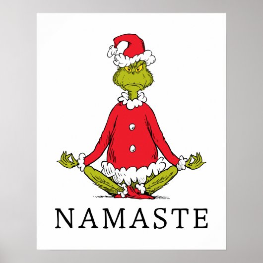 Grinch | Namaste Kerstman Poster (Voorkant)